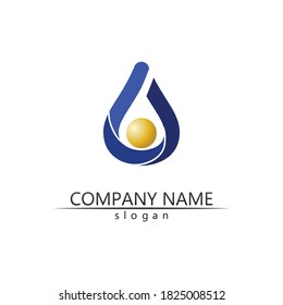 Water drop Logo Template vector illustration design