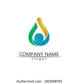 Water drop Logo Template vector illustration design