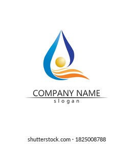 Water drop Logo Template vector illustration design