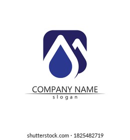 diseño de ilustraciones vectoriales de plantillas de logotipo de caída de agua 