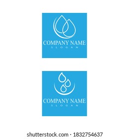 Water drop Logo Template vector illustration design
