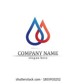 Water drop Logo Template vector illustration design