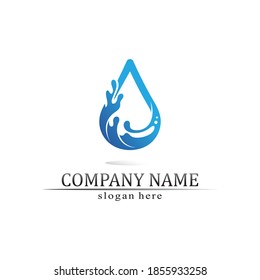 Water drop Logo Template vector illustration design