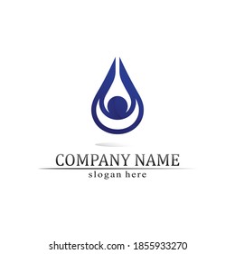 Water drop Logo Template vector illustration design