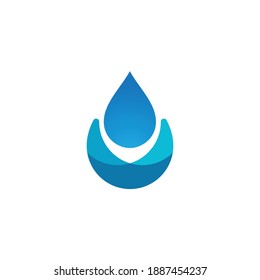 diseño de ilustraciones vectoriales de plantillas de logotipo de caída de agua