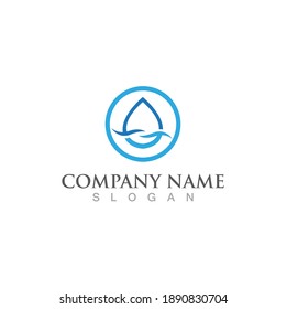 Water drop Logo Template vector illustration design
