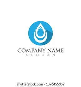 Water drop Logo Template vector illustration design