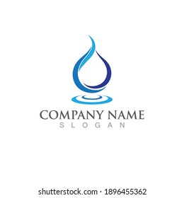 Water drop Logo Template vector illustration design