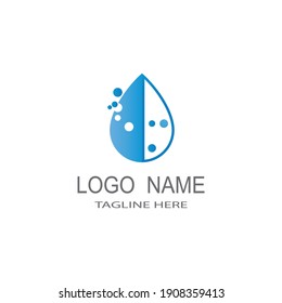 Water drop Logo Template vector illustration design