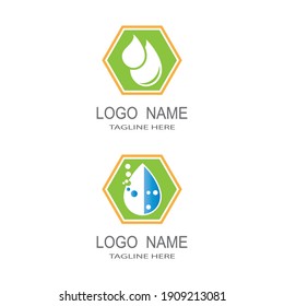 Water drop Logo Template vector illustration design