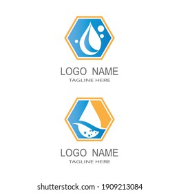 Water drop Logo Template vector illustration design