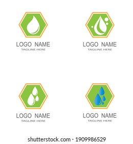Water drop Logo Template vector illustration design
