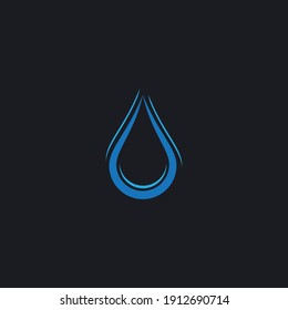 Diseño de ilustraciones vectoriales de plantillas de logotipos de caídas de agua