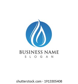 Water drop Logo Template vector illustration design