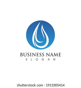 Water drop Logo Template vector illustration design