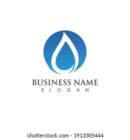 Diseño de ilustraciones vectoriales de plantillas de logotipos de caídas de agua