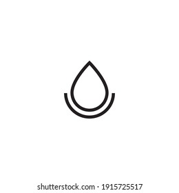 Diseño vectorial del logotipo de caída de agua