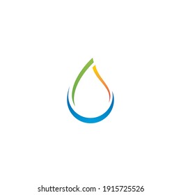 Diseño vectorial del logotipo de caída de agua