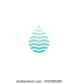 Water drop Logo template vector design