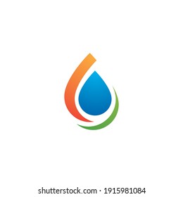 Water drop Logo template vector design
