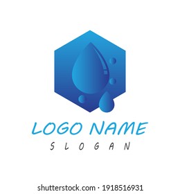 Design für Wassertropfen-Logo, Vorlage für Vektorgrafik