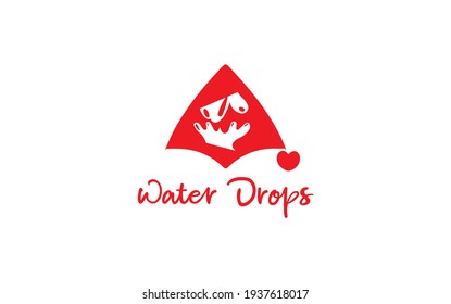water drop Logo Template vector illustration design. droplet symbol shape on white background