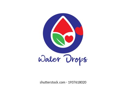 diseño de ilustración vectorial de plantilla de logotipo de caída de agua. forma del símbolo de la gota sobre fondo blanco