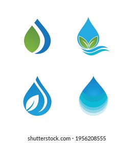 diseño de ilustraciones vectoriales de plantillas de logotipo de caída de agua