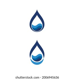 Diseño de ilustraciones vectoriales de plantillas de logotipos de caídas de agua