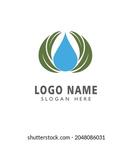 Diseño de ilustraciones vectoriales de plantillas de logotipos de caídas de agua