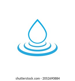 diseño de ilustraciones vectoriales de plantillas de logotipo de caída de agua