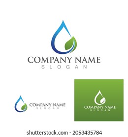 Diseño de ilustraciones vectoriales de plantillas de logotipos de caídas de agua