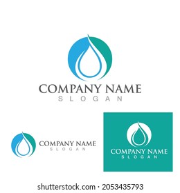 Diseño de ilustraciones vectoriales de plantillas de logotipos de caídas de agua