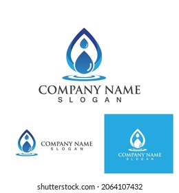 Water drop Logo Template vector illustration design