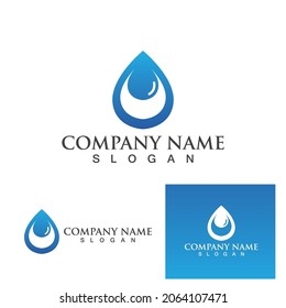 Water drop Logo Template vector illustration design
