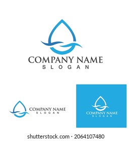 Water drop Logo Template vector illustration design