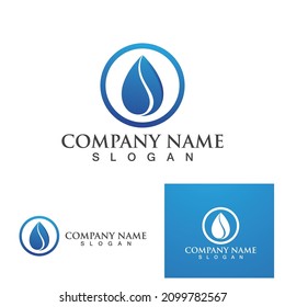 Diseño de ilustraciones vectoriales de plantillas de logotipos de caídas de agua