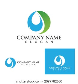 Diseño de ilustraciones vectoriales de plantillas de logotipos de caídas de agua