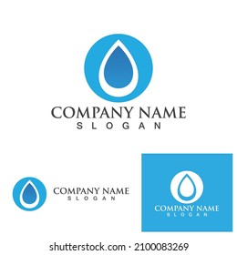 Water drop Logo Template vector illustration design