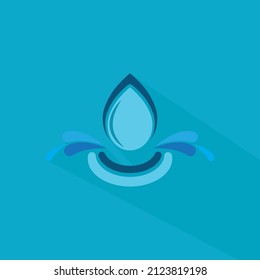 Diseño de ilustraciones vectoriales de plantillas de logotipos de caídas de agua
