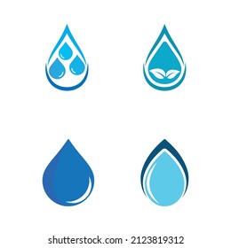 Diseño de ilustraciones vectoriales de plantillas de logotipos de caídas de agua