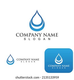 Water drop Logo Template vector illustration design