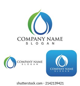 Diseño de ilustraciones vectoriales de plantillas de logotipos de caídas de agua