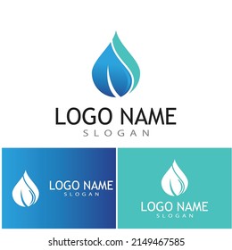 Diseño de ilustraciones vectoriales de plantillas de logotipos de caídas de agua