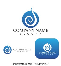 Diseño de ilustraciones vectoriales de plantillas de logotipos de caídas de agua