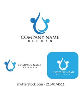 Design für Wassertropfen-Logo, Vorlage für Vektorgrafik