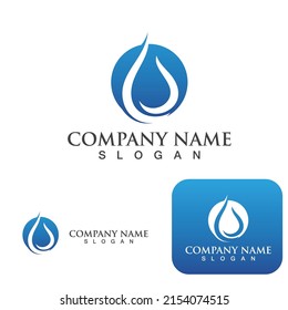 Water drop Logo Template vector illustration design