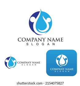 Water drop Logo Template vector illustration design