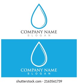 Diseño de ilustraciones vectoriales de plantillas de logotipos de caídas de agua