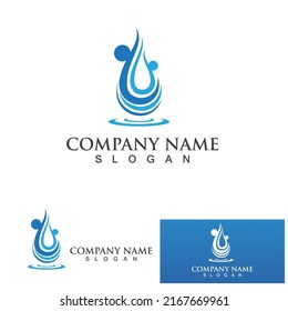 Water drop Logo Template vector illustration design